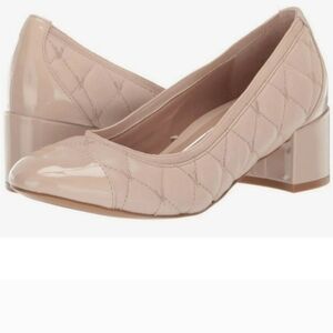 Vionic Olympia Ruby Block Pumps In Nude Wide Width